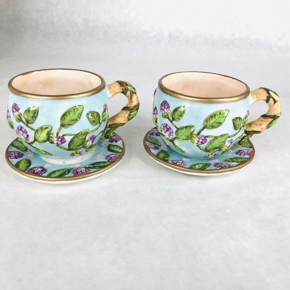 New Silvestri Whispering Garden Collection Tea Set Elaine Voghelle Bunny Teapot - Picture 9 of 12